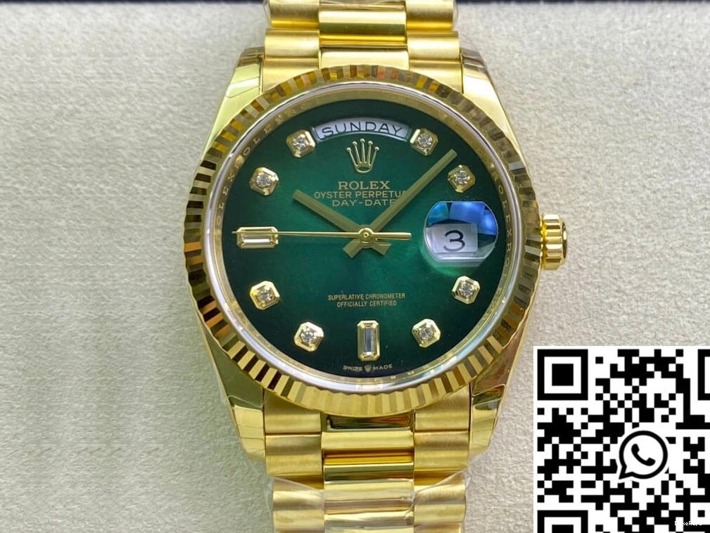 Yellow Factory Green Gold Day-Date Dial M128238-0069 EW Gradual Rolex 1019
